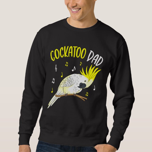 Manar Cockatoo Pappa Parrot Bird Manar Lång Ärmad Tröja (Framsida)