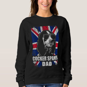 Manar Cocker Spain Pappa Coola Förenade Flagga Vin T Shirt
