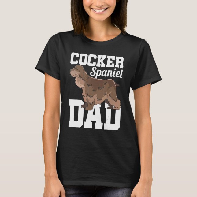 Manar Cocker Spain Pappa Hund Cute Animal Pet Cock T Shirt (Framsida)