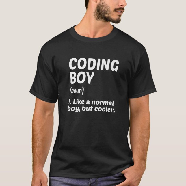 Manar Coding Boy Definition Noun Software Develope T Shirt (Framsida)