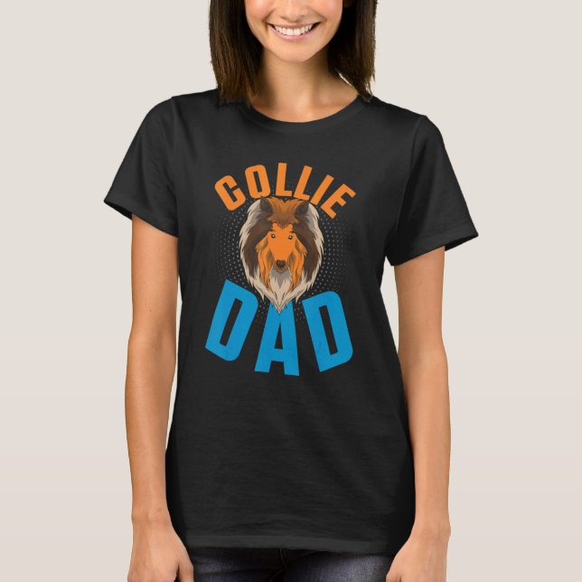 Manar Collie Pappa Hundägare Pet Hund Animal Rough T Shirt (Framsida)