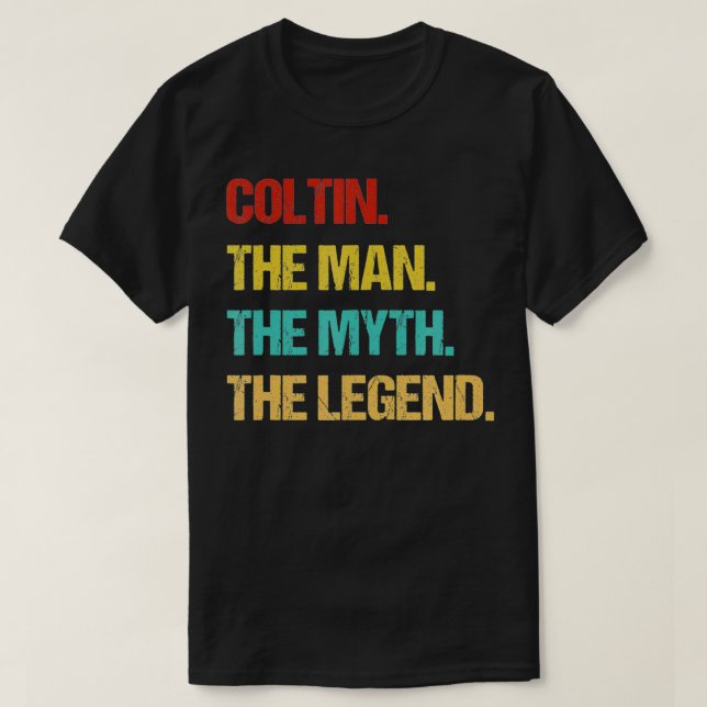 Manar Coltin Mannen på myten i förklaringen T Shirt (Design framsida)