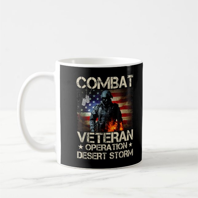 Manar Combat Veteran Operation Desert Storm Soldie Kaffemugg (Vänster)