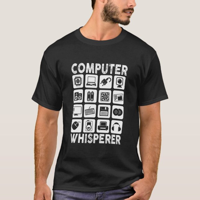 Manar Computer Whisperer IT Tech Support Network E T Shirt (Framsida)