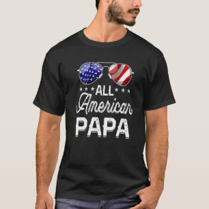 Manar Coola All American Pappa American Flagga Pat T Shirt