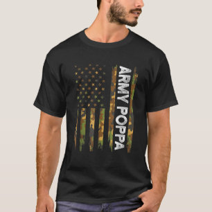 Manar Coola Army Poppa American Flagga Camouflage T Shirt