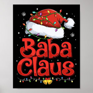 Manar Coola Baba Claus med jultomten Ligh Poster