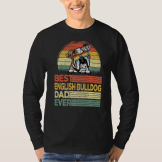 Manar Coola Best English Bulldog Pappa AldriPappor T Shirt