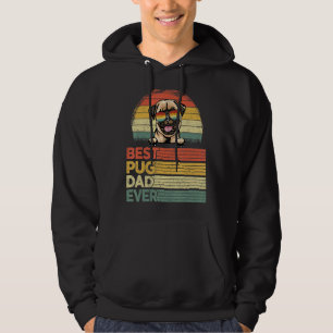 Manar Coola Best Pug Pappa någonsin Fars dag Hoodie