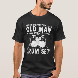 Manar Coola Drummer Art Manar Pappa Drum Set Playe T Shirt
