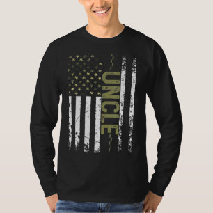 Manar Coola Farbror Amerikanska Patriotic USA flag T Shirt