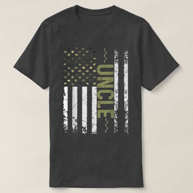 Manar Coola Farbror Amerikanska Patriotic USA flag T Shirt (Design framsida)