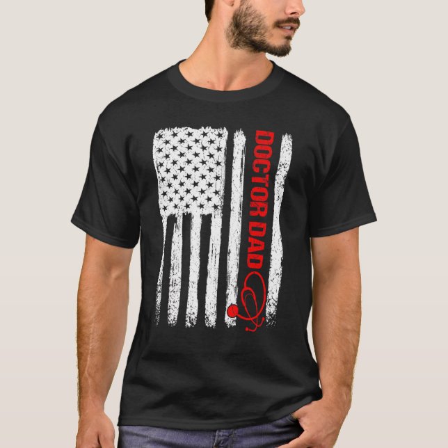 Manar Coola, Fars dag, Amerikanska Flagga, Pappa 4 T Shirt (Framsida)