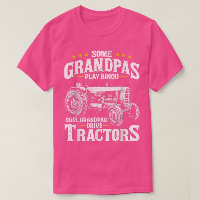 Manar Coola Grandpas Drive Tractor Funny Farmer Gr T Shirt (Design framsida)