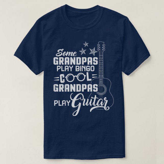 Manar Coola Grandpas Play Guitar Grandpa 2347 T Shirt (Design framsida)