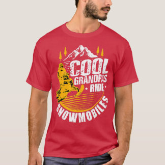 Manar Coola Grandpas Ride SnowMobes Gift Funny Sno T Shirt