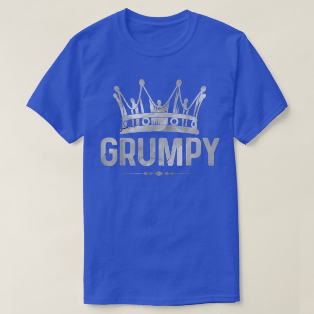 Manar Coola Grumpy Kung Krona Amerikanska patrioti T Shirt (Design framsida)