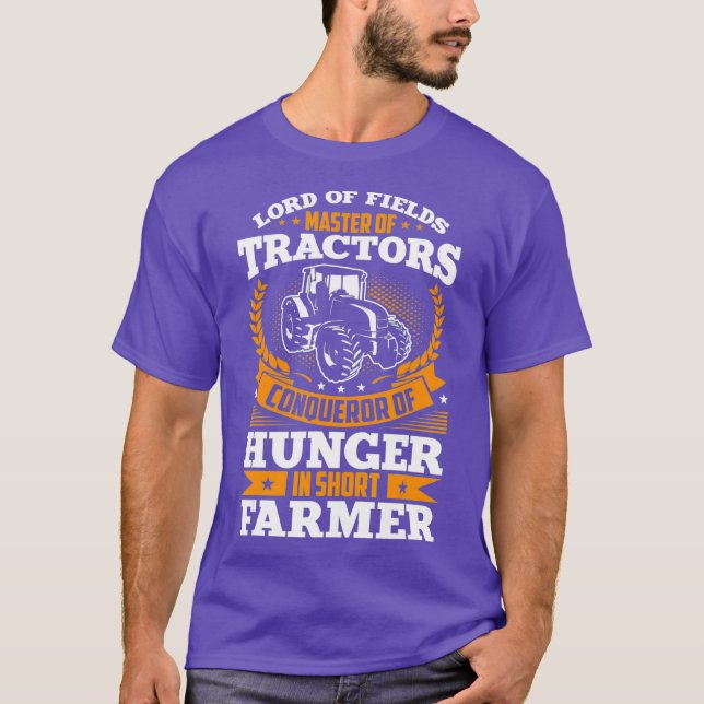 Manar Coola Local Farmer Tractor Driver Farming of T Shirt (Framsida)
