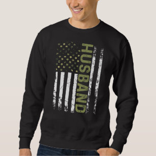 Manar Coola Make Amerikanska patriotiska USA flagg Lång Ärmad Tröja