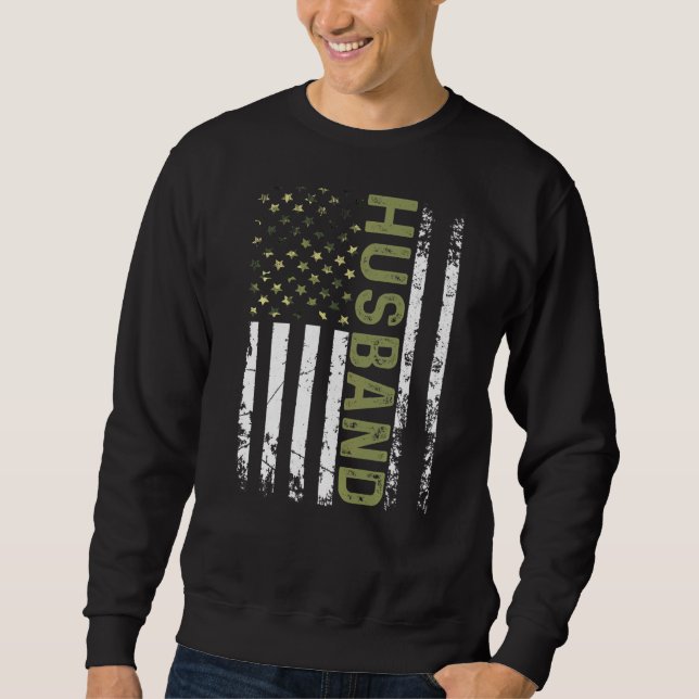 Manar Coola Make Amerikanska patriotiska USA flagg Lång Ärmad Tröja (Framsida)