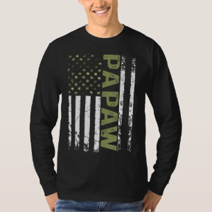 Manar Coola Papaw American Patriotic USA flagga Fa T Shirt
