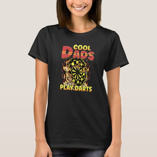 Manar Coola Pappor Play Darts Dart Players T Shirt (Framsida)