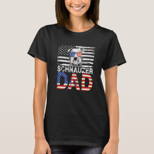 Manar Coola Schnauzer Pappa USA flagga Patriotic F T Shirt