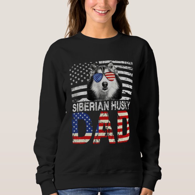 Manar Coola, Siberian husky Pappa, Patriotic Fa T Shirt (Framsida)