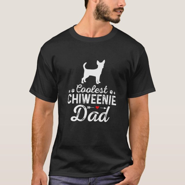 Manar Coolest CHIWEENIE Pappa Rolig hund Pappa Pet T Shirt (Framsida)