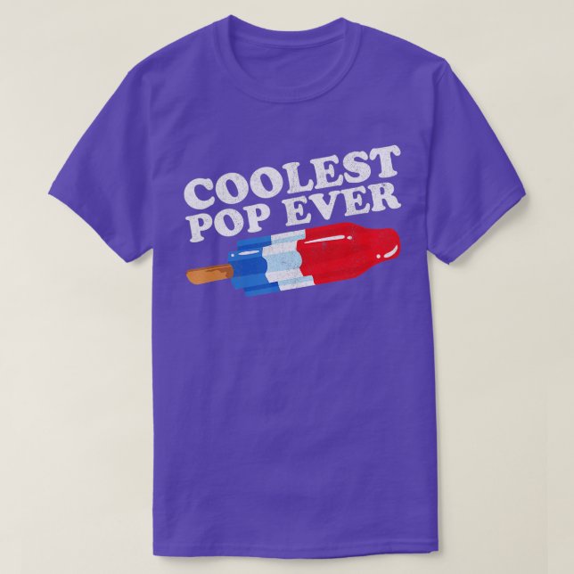 Manar Coolest Pop Aldrig Popsicle Funny Retro Bomb T Shirt (Design framsida)