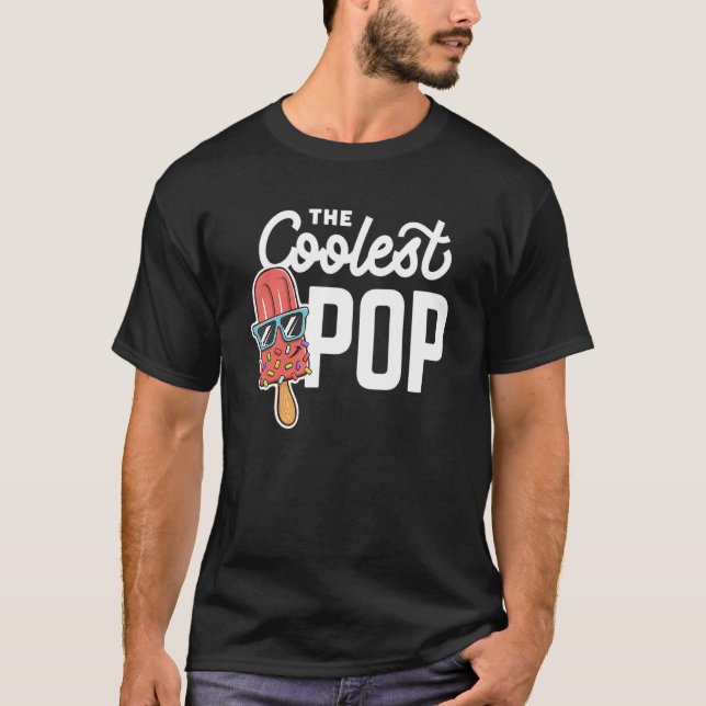 Manar Coolest Pop Best Pappa Alltid Coola Fars dag T Shirt (Framsida)