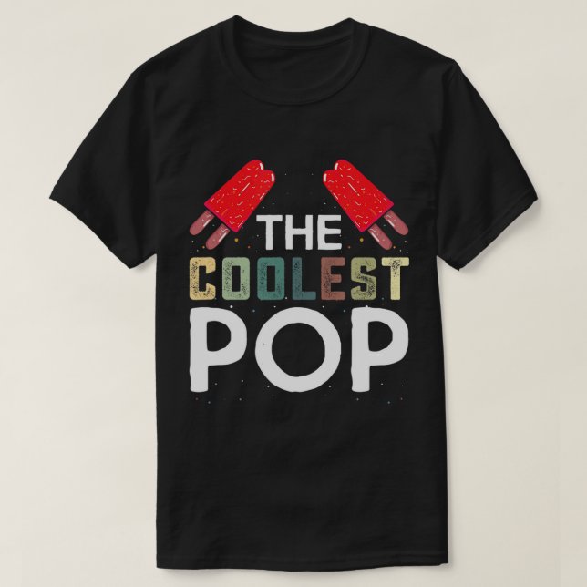 Manar Coolest Pop Funny Best Pappa Alltid Coola Fa T Shirt (Design framsida)