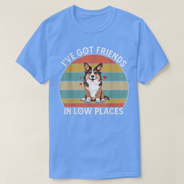 Manar Corgi älskar har vänner i ställen Pembroke m T Shirt (Design framsida)