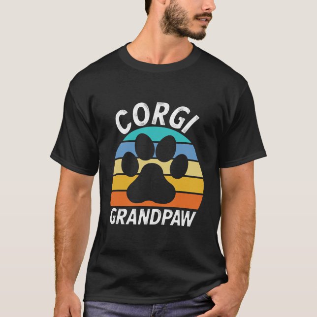 Manar Corgi Grandpa Shirt Funny Welsh Pembroke T Shirt (Framsida)