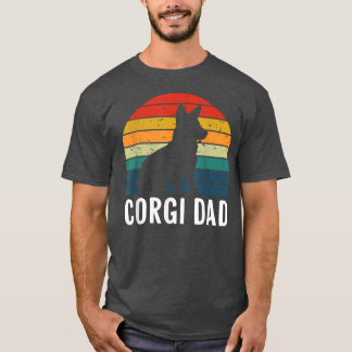 Manar Corgi Pappa Retro Vintage Welsh Corgi Owners T Shirt