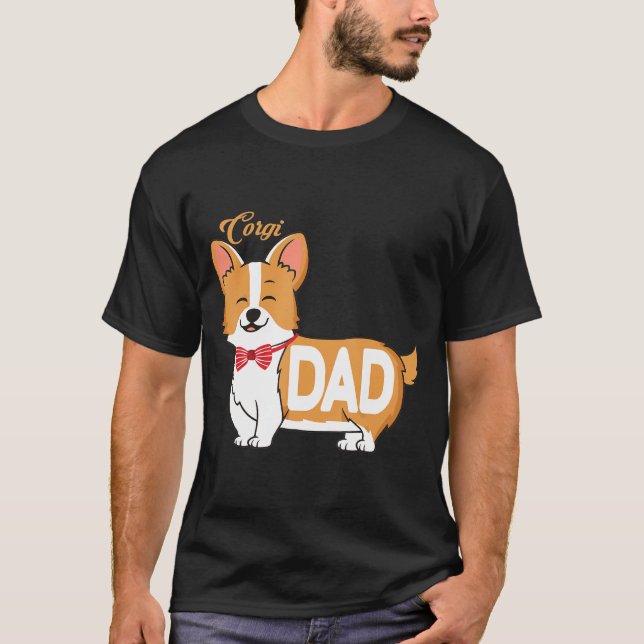 Manar Corgi Pappa T Shirt (Framsida)