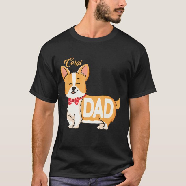 Manar Corgi Pappa T Shirt (Framsida)