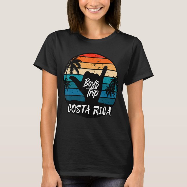 Manar Costa Rica Killar Resa Matching Vacation Sur T Shirt (Framsida)
