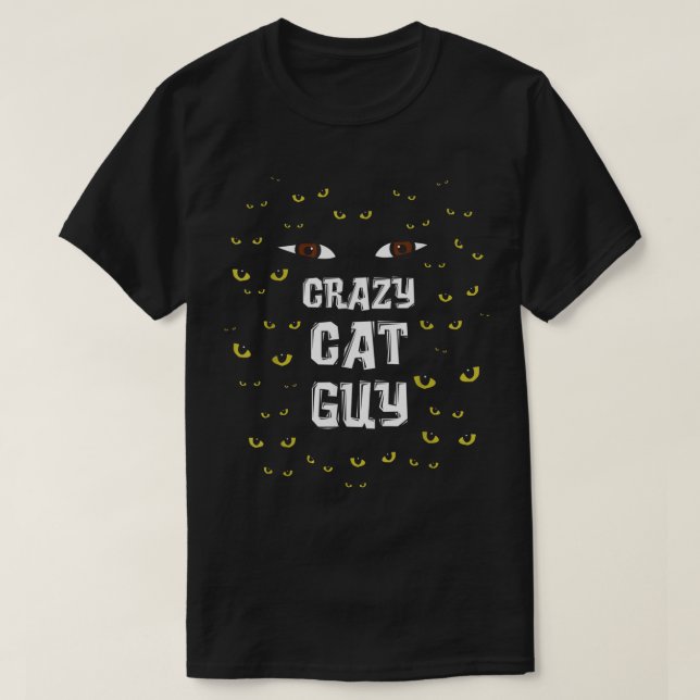 Manar Crazy Cat Guy _ Cat pappa T-Shirt (Design framsida)