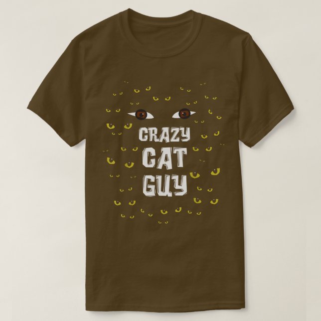 Manar Crazy Cat Guy & Cat Pappa  T Shirt (Design framsida)