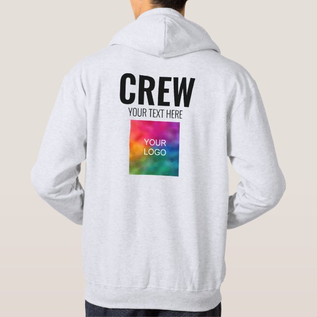 Manar Crew Hoodies Front & Back Add Logotyp Text h Hoodie (Baksida)
