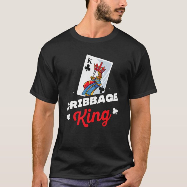 Manar Cribbage Kung Hans och hennes matchande Par T Shirt (Framsida)
