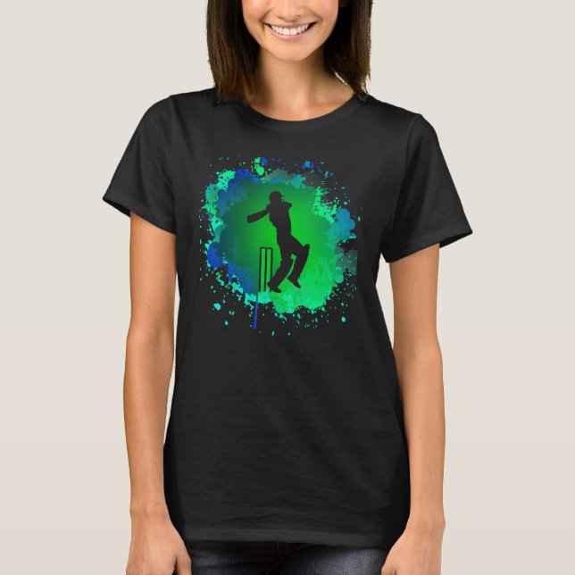 Manar Cricket Batsman Tshirt for Cricketer Boys Cr T Shirt (Framsida)