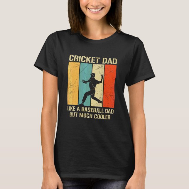 Manar Cricket Sport Citote för en Cricket Pappa T Shirt (Framsida)