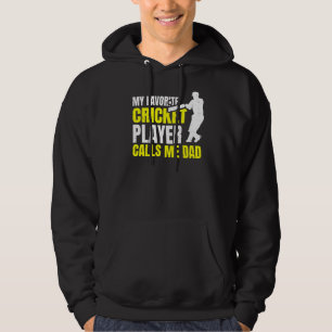 Manar Cricket Sport för en Pappa av en cricketspel Hoodie