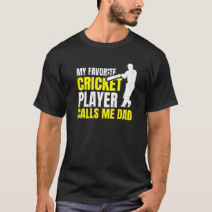 Manar Cricket Sport för en Pappa av en cricketspel T Shirt