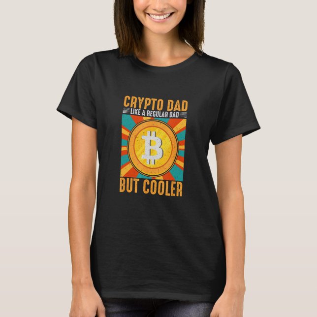 Manar Crypto Pappa Bitcoin Best Pappa Allfunny Cry T Shirt (Framsida)