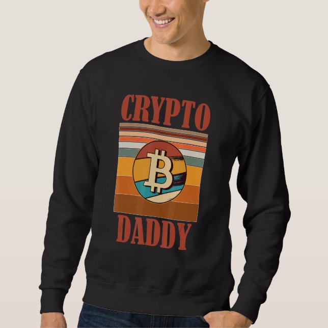 Manar Crypto pappa Pappa Far Bitcoin Dogecoin Bloc Lång Ärmad Tröja (Framsida)