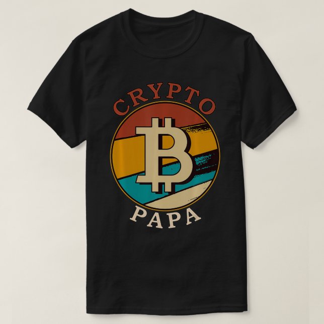 Manar Crypto Pappa Pappa Funny Bitcoin Coin Miner  T Shirt (Design framsida)