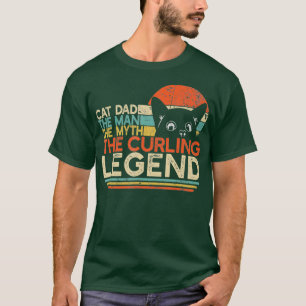 Manar curler Gift Cat Pappa Man Myth Curling T Shirt
